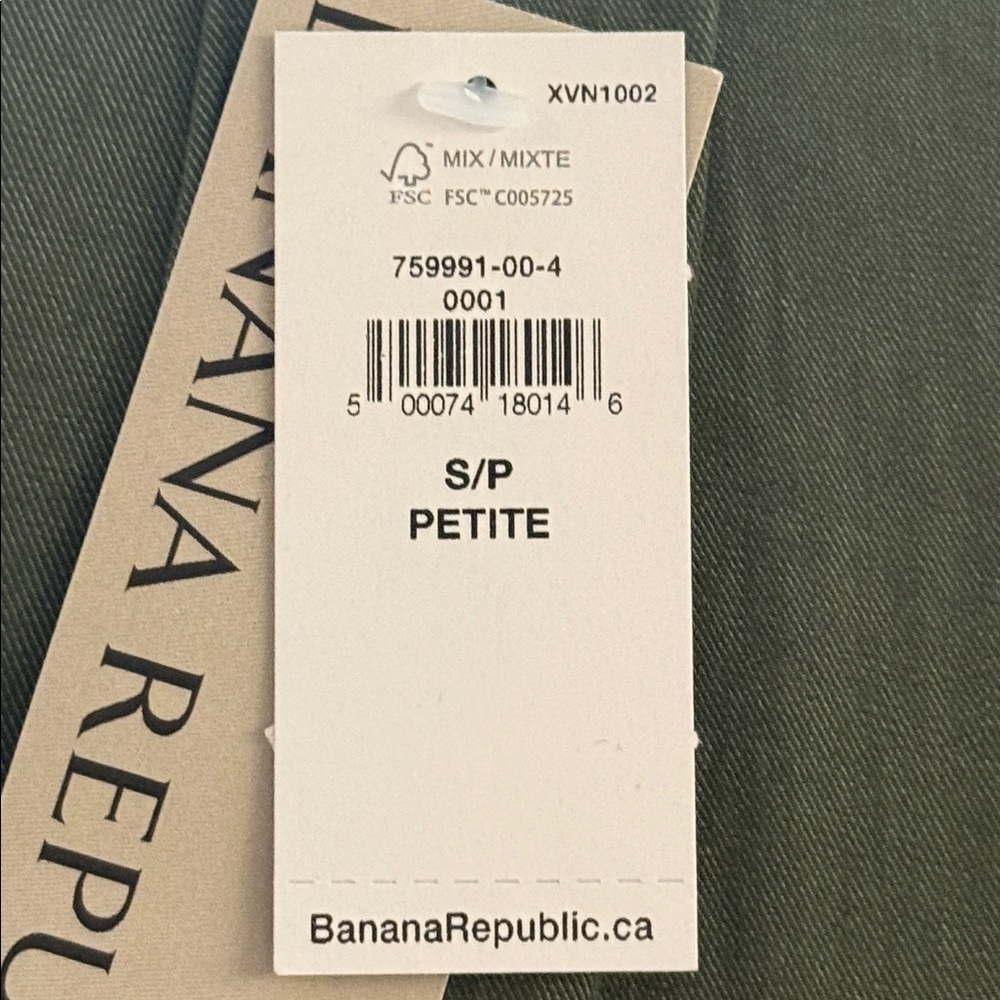 Banana republic sm sage Green Women's sleeveless Top NWT - Picture 5 of 10